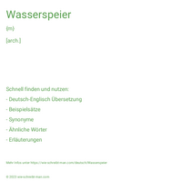 Wasserspeier