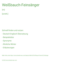 Weißbauch-Feinsänger