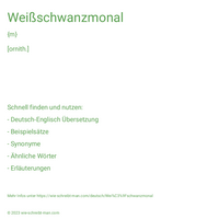 Weißschwanzmonal