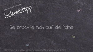 Wie schreibt man Sie brachte mich auf die Palme.? Bedeutung, Synonym, Antonym & Zitate.