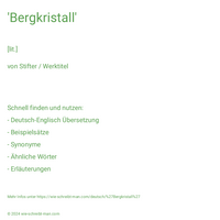 'Bergkristall'