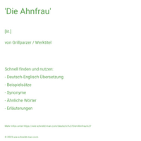 'Die Ahnfrau'