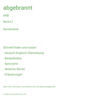 abgebrannt