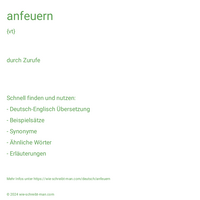 anfeuern