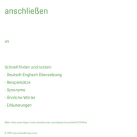 anschließen