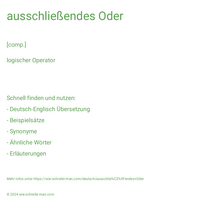 ausschließendes Oder