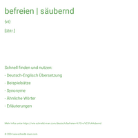 befreien | säubernd