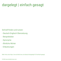 dargelegt | einfach gesagt