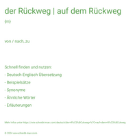 der Rückweg | auf dem Rückweg