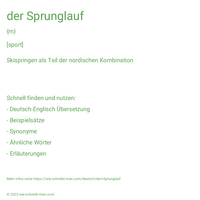 der Sprunglauf