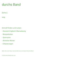 durchs Band