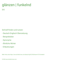 glänzen | funkelnd