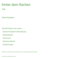 hinter dem Rachen