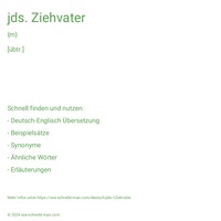 jds. Ziehvater