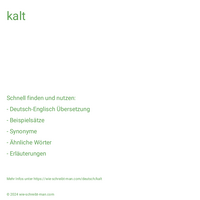 kalt