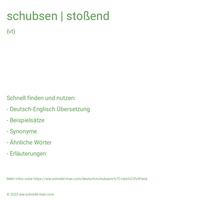 schubsen | stoßend