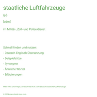 staatliche Luftfahrzeuge