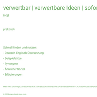 verwertbar | verwertbare Ideen | sofort nutzbare Erkenntnisse