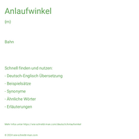 Anlaufwinkel