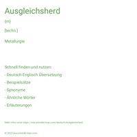 Ausgleichsherd