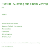 Austritt | Ausstieg aus einem Vertrag