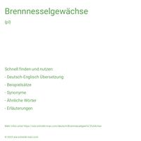 Brennnesselgewächse