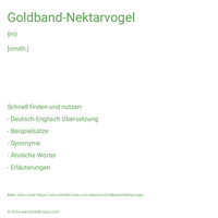 Goldband-Nektarvogel