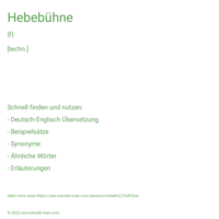 Hebebühne