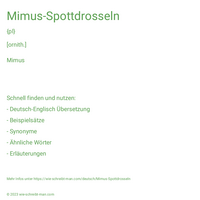 Mimus-Spottdrosseln