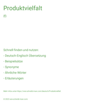 Produktvielfalt