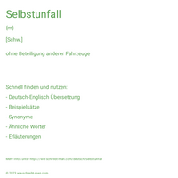 Selbstunfall