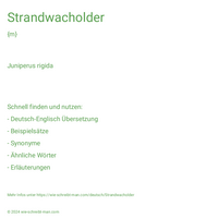 Strandwacholder