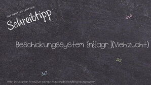 Wie schreibt man Beschickungssystem? Bedeutung, Synonym, Antonym & Zitate.