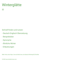 Winterglätte