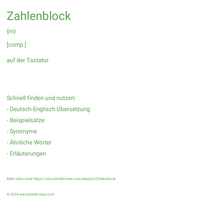 Zahlenblock