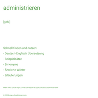 administrieren