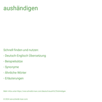 aushändigen