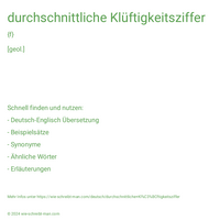 durchschnittliche Klüftigkeitsziffer