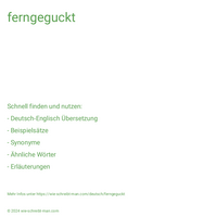 ferngeguckt