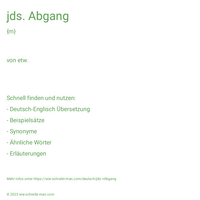 jds. Abgang