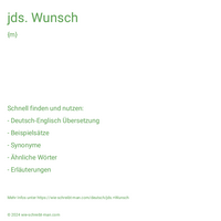 jds. Wunsch