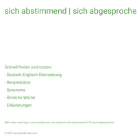 sich abstimmend | sich abgesprochen