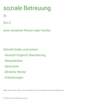 soziale Betreuung