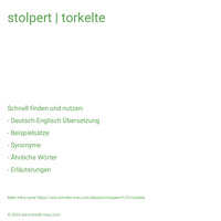 stolpert | torkelte