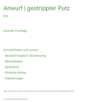 Anwurf | gestrippter Putz