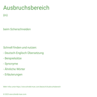 Ausbruchsbereich