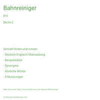 Bahnreiniger