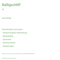 Balligschliff