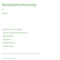 Bandstahlverformung