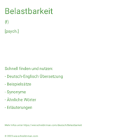 Belastbarkeit